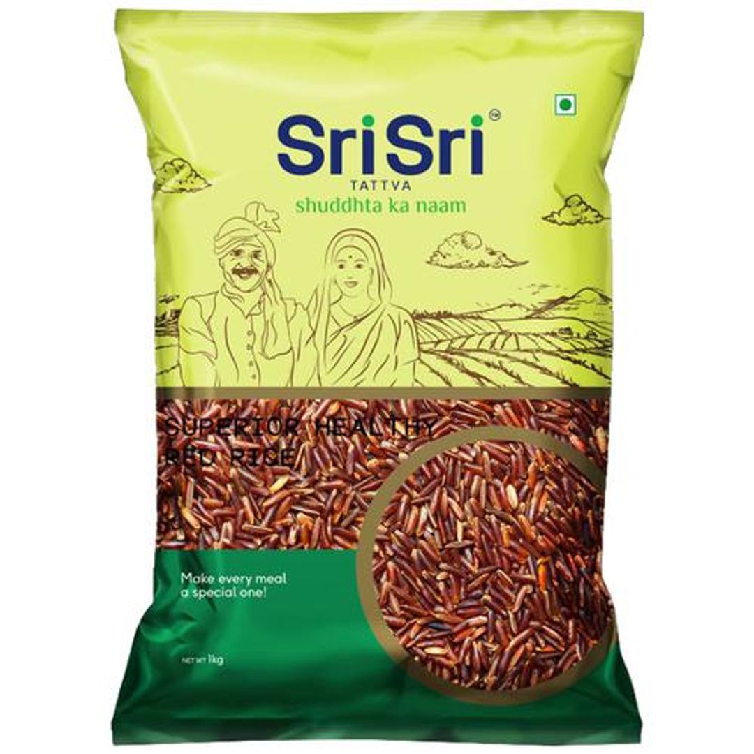Sri Sri Tattva Red Rice - Superior & Healthy, Rich Nutty Flavour, Packed With Nutrients, 1 kg 