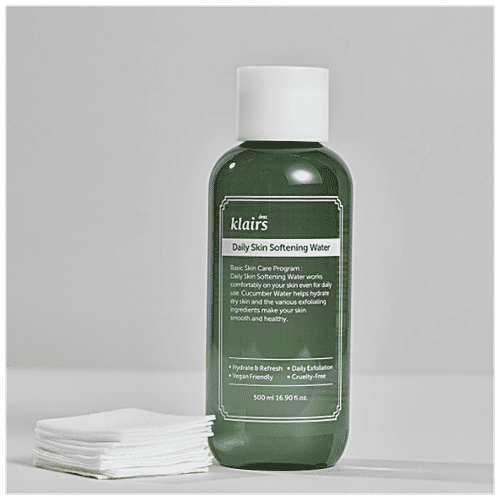 Klairs Daily Skin Softening Water - Hydrating & Refreshing, Vegan, Cruelty Free, 500 ml