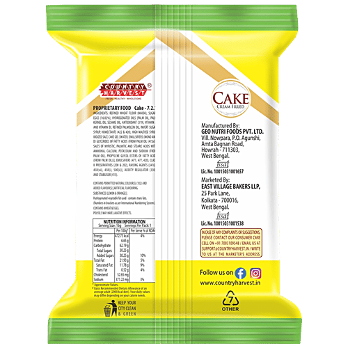 Country Harvest Lemon Cake With Lemon Cream, 16 g