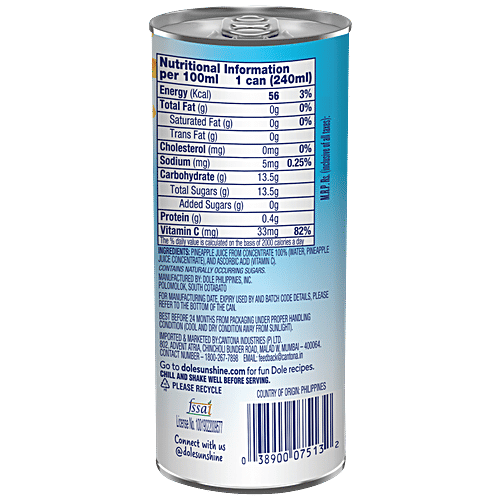 Buy DOLE Pineapple 100 Fruit Juice Concentrate With Vitamin C No