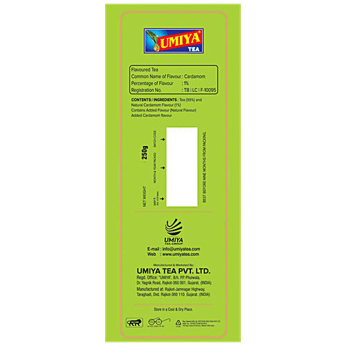 UMIYA Elaichi Tea - Strong Flavour With Fresh Aroma, 250 g Pouch 