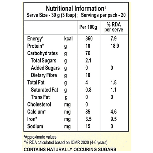 Manna Health Mix Kids Nutrition Drink - All Natural Multigrain, 675 g Carton Natural Nutrition, No Added Sugar, No Additives, No Colour & Flavour