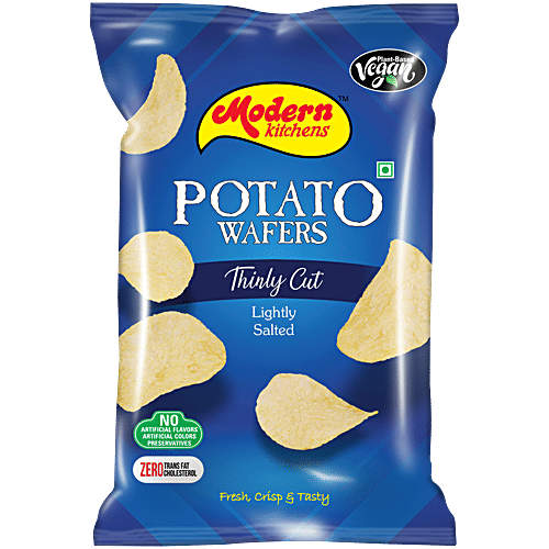 Modern Kitchens Potato Wafers - Salted, Vegan, Fresh, Crispy, No Preservatives, 70 g  