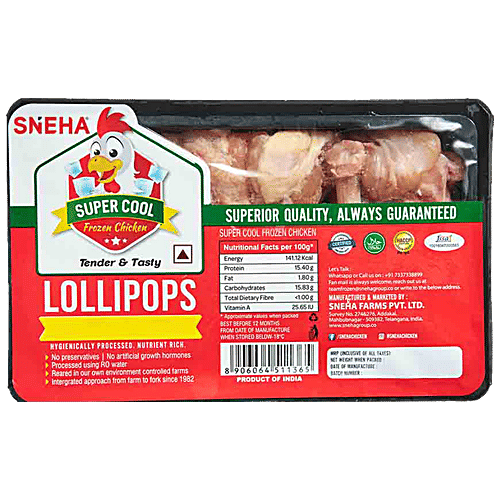Super Cool Frozen Chicken Lollipops, 450 g Tray Pack 