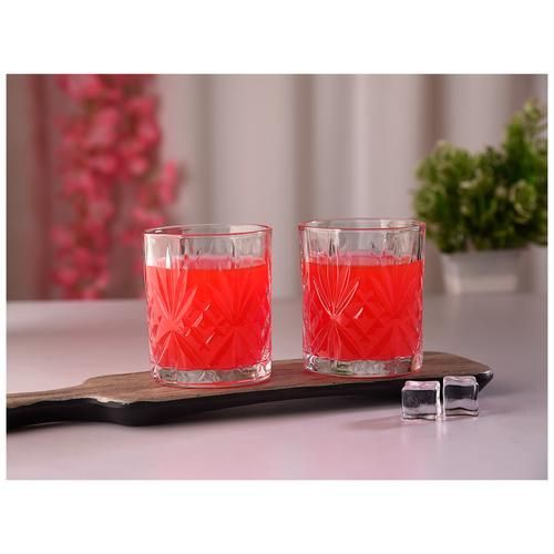 Soogo Oasis Juice Glass With Gift Box - Transparent, Functional, Elegant, 240 ml (Set of 6) 