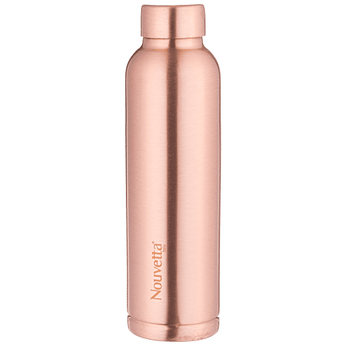 Nouvetta Alpine Pure Copper Bottle For Health Benefits - Sophisticated & Classy Design, 1 L  