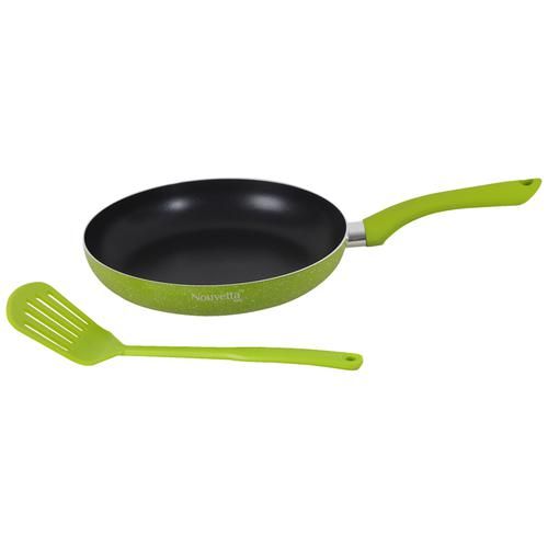 Nouvetta Veneto Non-Stick Aluminium Fry Pan With Spatula - 30 cm, 3 mm, Green, 2 pcs  