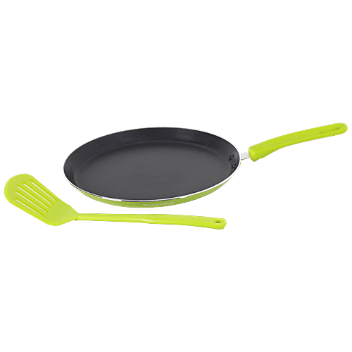 Nouvetta Aluminium Tawa - Induction Base, Non Stick Coated, 30 cm, With Spatula, Veneto, 2 pcs  