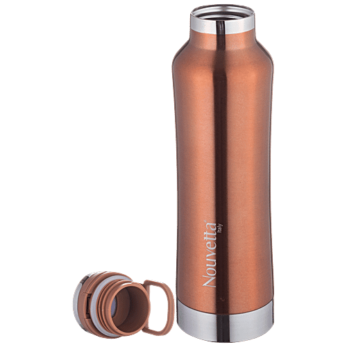 Nouvetta Jet Double Wall Stainless Steel Bottle - Copper Colour, Vacuum Insulation Technology, 1 L  