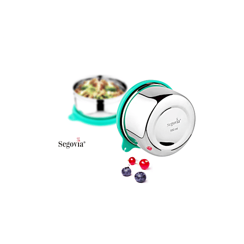 Segovia Stainless Steel Lunch Box/Food Storage/Utility Container With Lid - Rustproof, Teal, 550 ml (1 pc) 