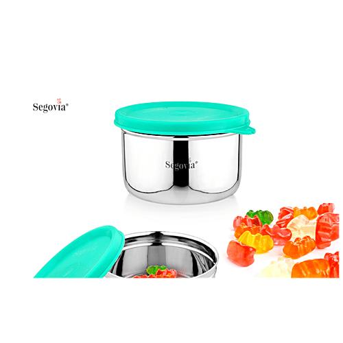 Segovia Stainless Steel Lunch Box/Food Storage/Utility Container With Lid - Rustproof, Teal, 550 ml (1 pc) 