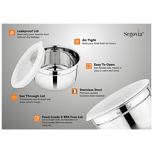 Buy Segovia Stainless Steel Storage Container/Jar/Utility Canister With