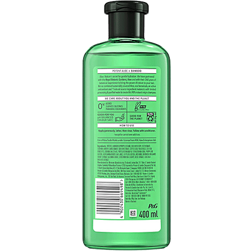 Herbal Essences Potent Aloe & Bamboo Shampoo - For Strength, Free Of Sulphates, Silicones & Paraben, 400 ml  