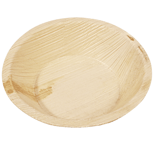 Envome 4'' Round Areca Leaf disposable Bowl - Eco-Friendly, Lightweight, Leakproof, Chemical Free, 6 pcs  Eco-Friendly
 Lightweight
 Leakproof