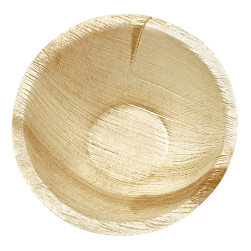 Envome 4'' Round Areca Leaf disposable Bowl - Eco-Friendly, Lightweight, Leakproof, Chemical Free, 6 pcs  Eco-Friendly
 Lightweight
 Leakproof