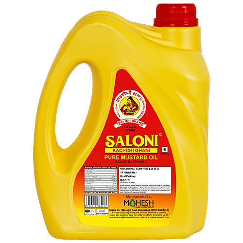 Buy Saloni Kachchi Ghani Pure Mustard Oil Enhances Flavour, Rich In