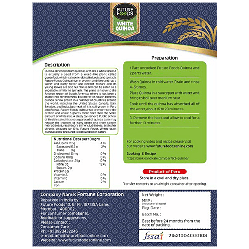Buy Future Foods White Quinoa Healthy, Gluten & Cholesterol Free