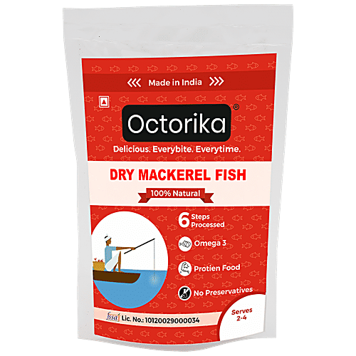 Octorika Dry Mackerel Fish - Rich In Protein, Minerals, 60 g  