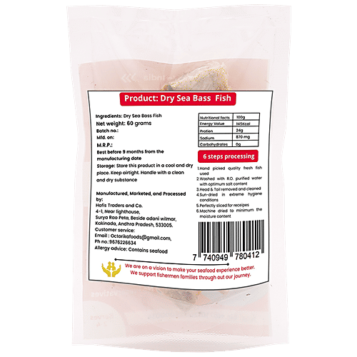 Buy Octorika Dry Sea Bass Fish Rich In Protein, Omega3 Fatty Acids Online at Best Price of Rs