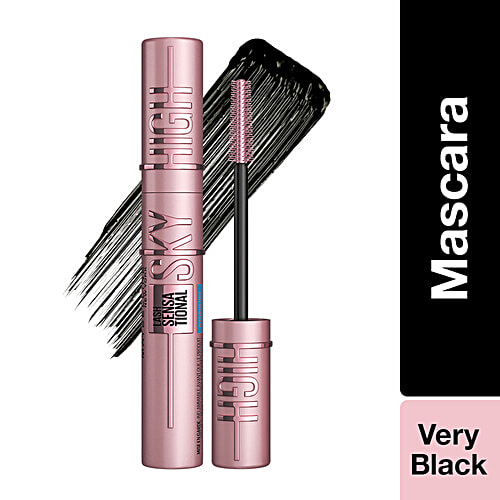 Maybelline New York Lash Sensational Sky High Mascara - With Bamboo Exrtact & Fibres, Waterproof, Lengthening, Volumizing, 6 ml Very Black 
