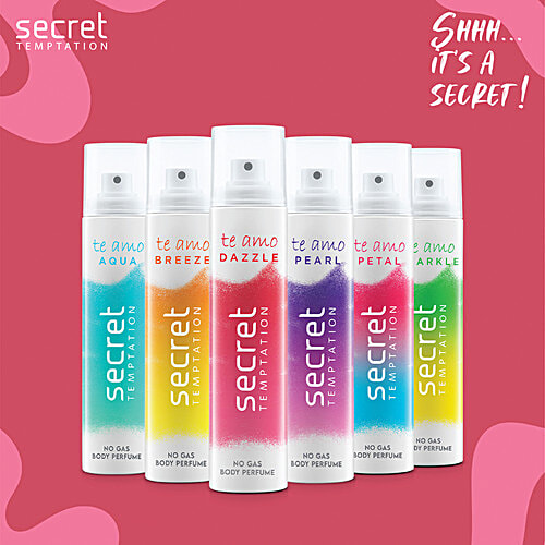 Secret Temptation Te Amo Dazzle Perfume Body Spray - 0% Gas, Long-Lasting Fragrance, For Women, 120 ml