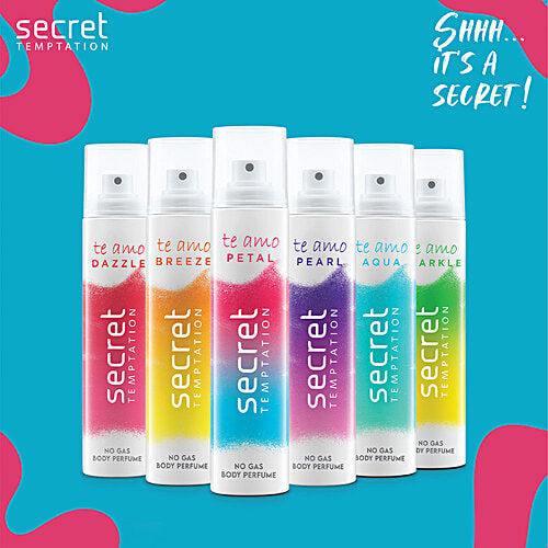 Secret Temptation Te Amo Petal Perfume Body Spray - 0% Gas, Long-Lasting Fragrance, For Women, 120 ml