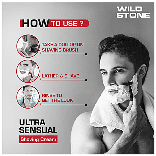 Buy Wild Stone Ultra Sensual Shaving Cream Provides Rich Lather