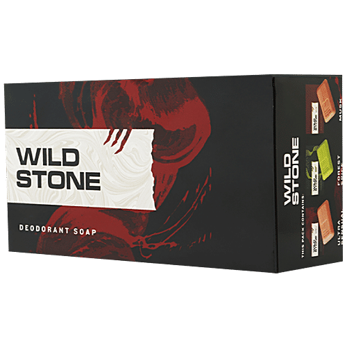 Wild Stone Deodorant Soap Combo - Ultra Sensual, Forest Spice & Musk, Long-Lasting Fragrance, 100 g (Pack of 6)