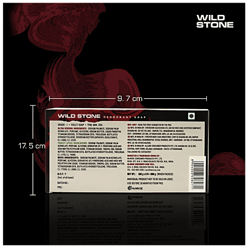 Wild Stone Deodorant Soap Combo - Ultra Sensual, Forest Spice & Musk, Long-Lasting Fragrance, 100 g (Pack of 6)