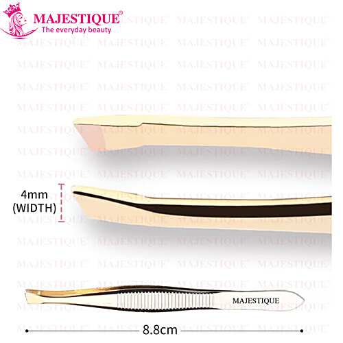 Majestique Tweezer - Anti Skid Design, High Density Capacity, Shape Eyebrows, Pluck Stray Hairs, 1 pc