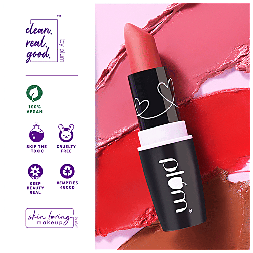 Plum Matterrific Lipstick - Highly Pigmented, Nourishing, Non-Drying, 100% Vegan & Cruelty Free, 4.2 g Upside Brown - 126 