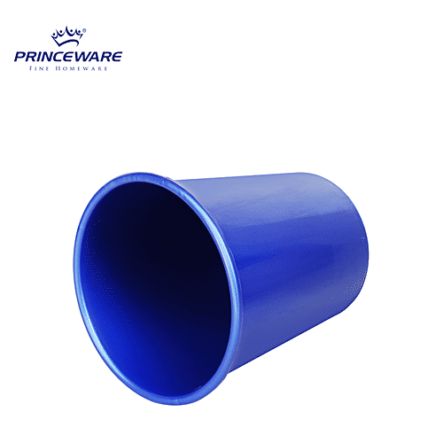 Princeware Waste/Dustbin/Bucket - Deluxe, 100% Virgin Plastic, Strong & Durable, Small, Blue, 7 L (1 pc)