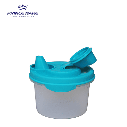 Princeware Easy Pour Package Container - Plastic, Leak Proof, BPA Free, Blue, 225 ml (1 pc)