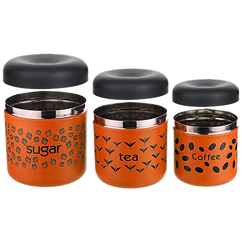 Buy HAZEL Stainless Steel Tea/Coffee/Sugar Container Durable