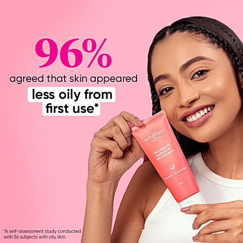 Dot & Key Watermelon Super Glow Facial Gel Cleanser - Visibly Brightens Skin, Unclogs Pores, 100 ml  
