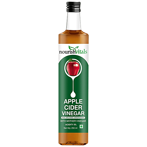 Buy Nourishvitals Apple Cider Vinegar With Mother Vinegar, Acidity 5