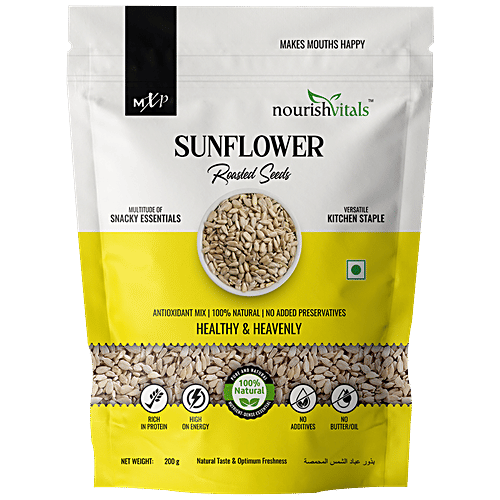Buy Nourishvitals Sunflower Seeds Roasted, Rich In Protein, No Added