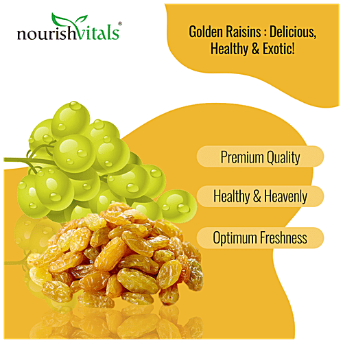 Buy Nourishvitals Golden Raisins Premium Quality, No Added