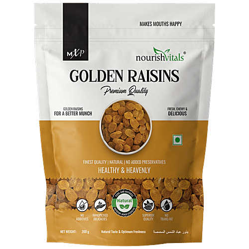 Buy Nourishvitals Golden Raisins Premium Quality, No Added