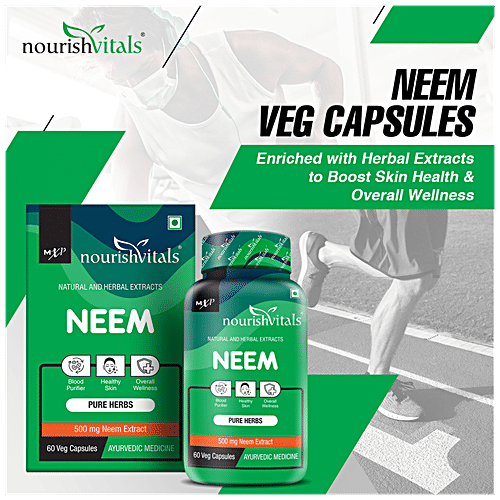 Buy Nourishvitals Neem 500 mg Capsules Neem Extract Blood Purifier & For Healthy Skin Online
