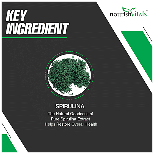 Buy Nourishvitals Spirulina Pure Herbs 500 mg Capsules Naturally