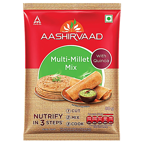 Aashirvaad Nature's Super Foods Multi-Millet Mix With Quinoa - Healthy, Rich In Fibre, 80 g (Pack of 10)