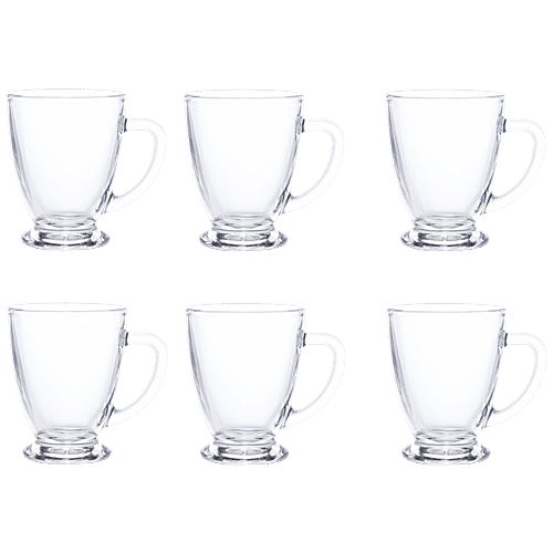 Roxx Tea/Coffee Glass Mug - Antalya, 230 ml (Set of 6)