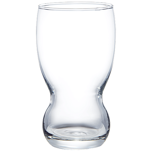 Roxx Fountain HB Tumbler - Premium Quality Glass, Round, Transparent, 365 ml (Set of 6) 