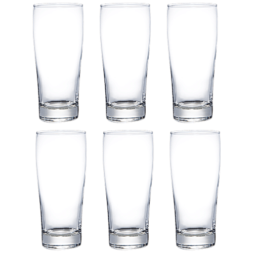 Roxx Odeon HB Tumbler - Premium Quality Glass, Round, Transparent, 300 ml (Set of 6) 