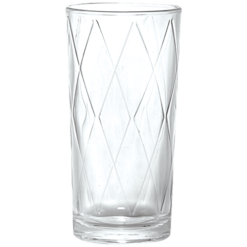 Roxx Diabolic HB Tumbler - Premium Quality Glass, Round, Transparent, 250 ml (Set of 6) 
