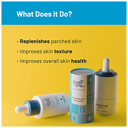 Chemist At Play Hydrating Face Serum - Provides Plump & Radiant-Looking Skin, 30 ml