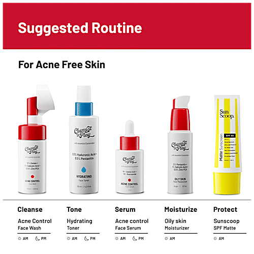 Chemist At Play Acne Control Face Serum - Cleans Pores, Reduces Breakouts, 30 ml