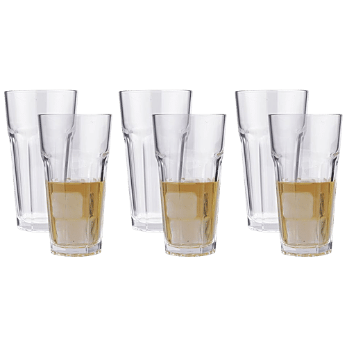 Pasabahce Casablanca Tempered Whisky Glass - 52707, Sturdy, High Quality, Freezer Safe, 475 ml (Set of 6) 