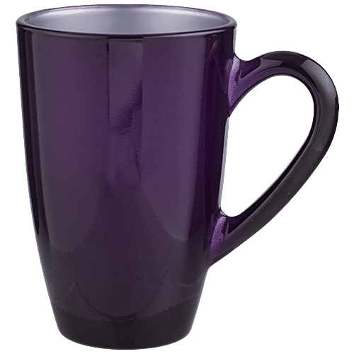 Pasabahce Aqua Metallic Tea/coffee Mug - 55393, Pink & Purple, Sturdy, Highly Durable, 325 ml (Set of 2) 